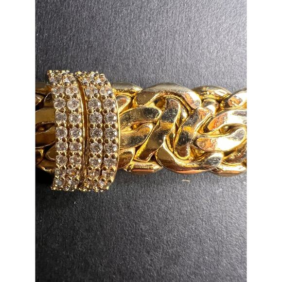 Moda Al Massimo White Cubic Zirconia Gold Over Bronze Designer Bracelet - Picture 11 of 16